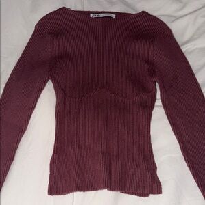 Zara ribed tight fitting sweater